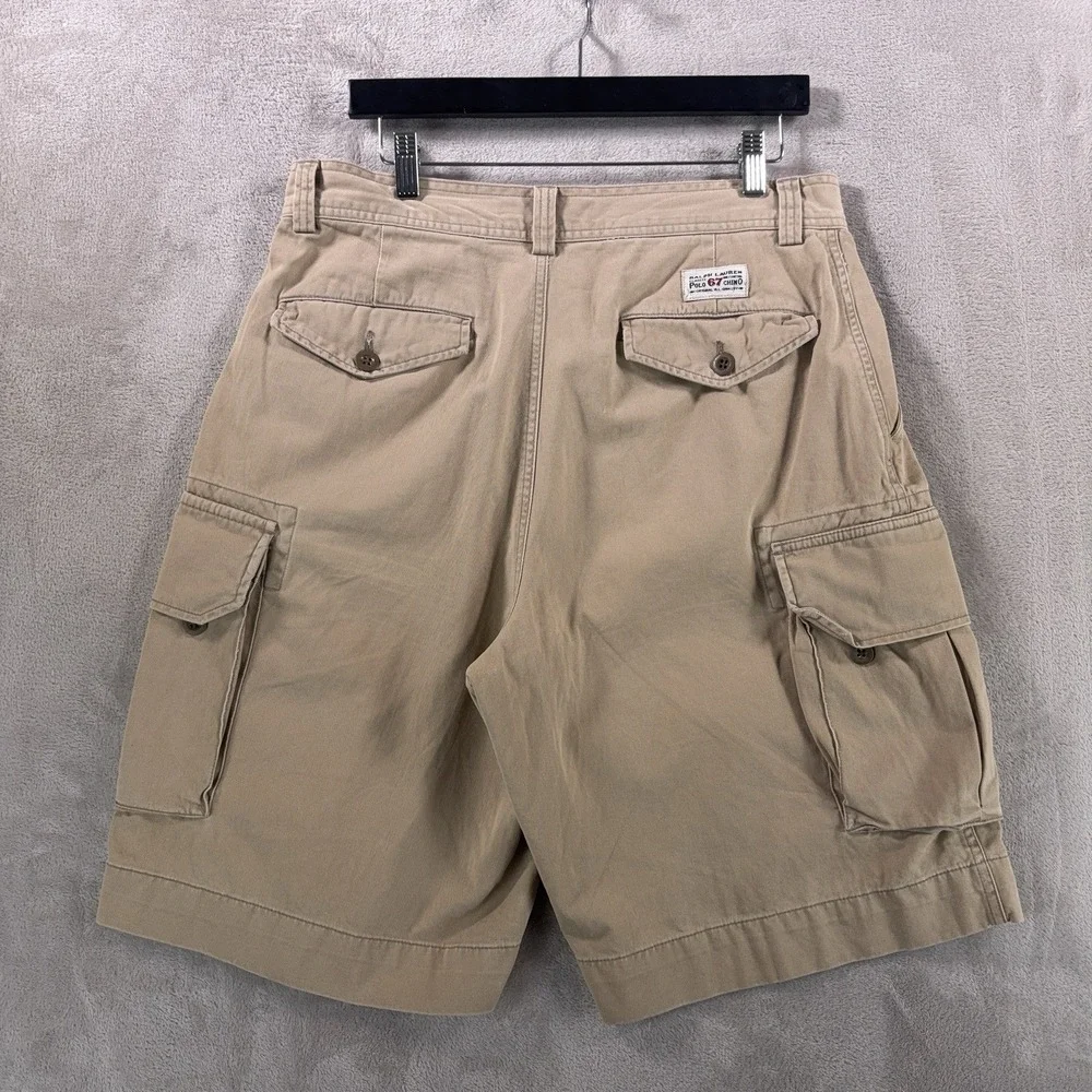 Polo Ralph Lauren Cargo Shorts Mens 32 Beige Military Utility Cotton Classic